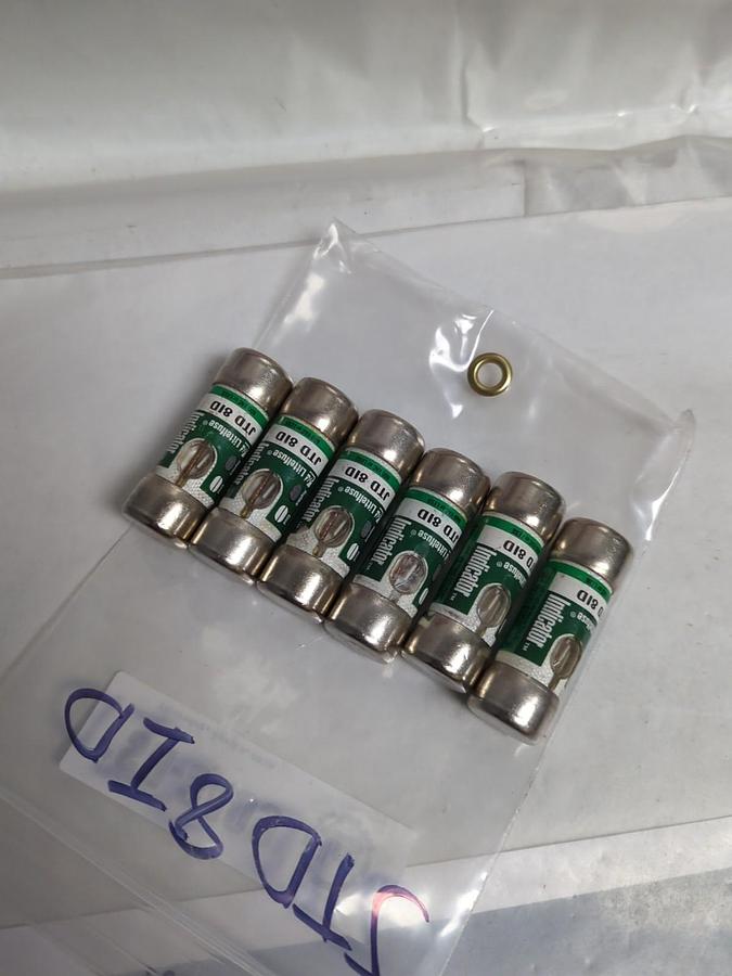 Used LITTELFUSE,JTD8ID,INDICATOR 8 AMP FUSE LOT OF 6 PRE-OWNED