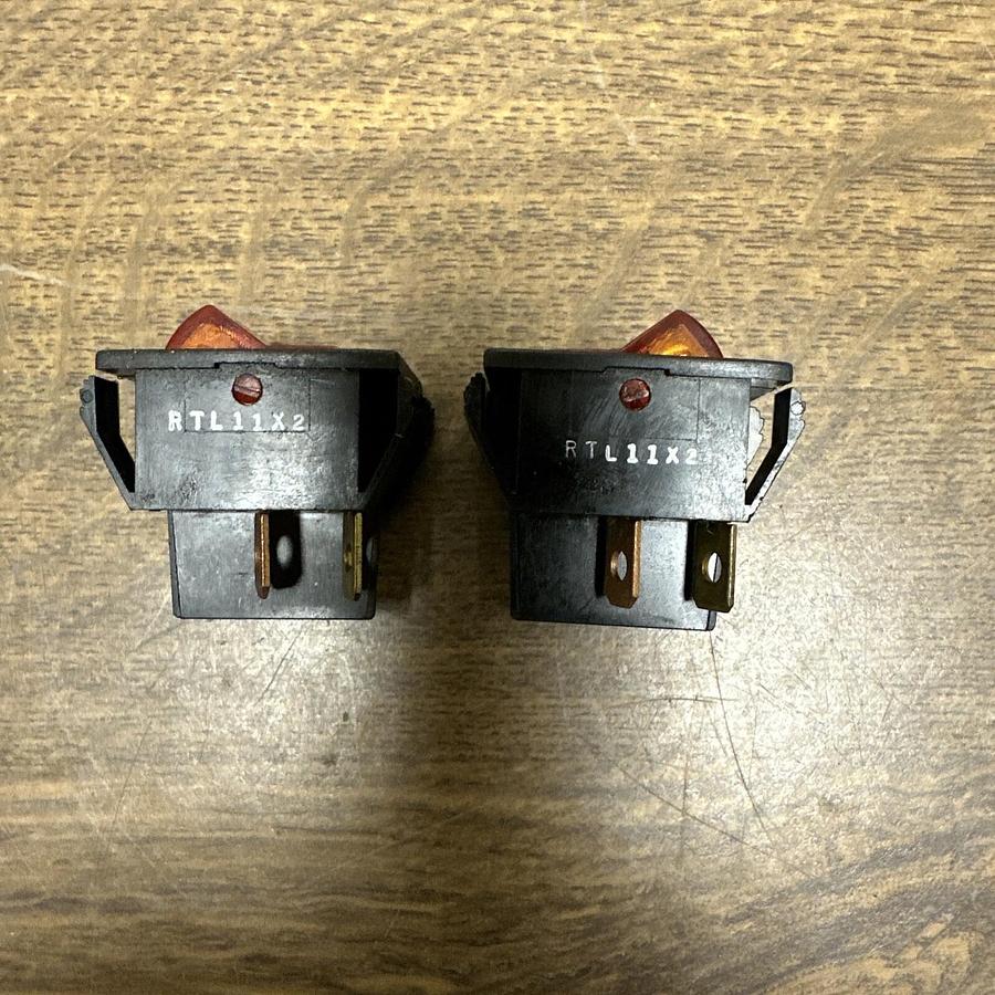 Unknown,RTL11X2,Amber Rocker Switch LOT of 2