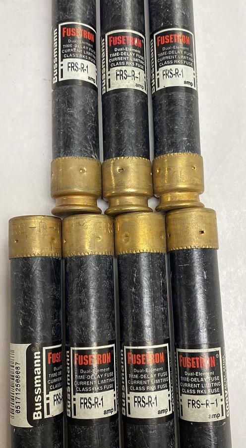 Cooper Bussmann,FRS-R-1,Fusetron Fuse Lot Of 7 NOS