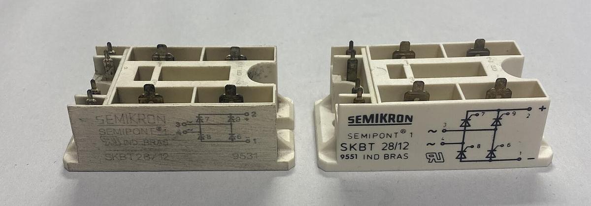 Used SEMIKRON,SKBT-28/12,SILICON CONTROLLED RECTIFIER LOT OF 2