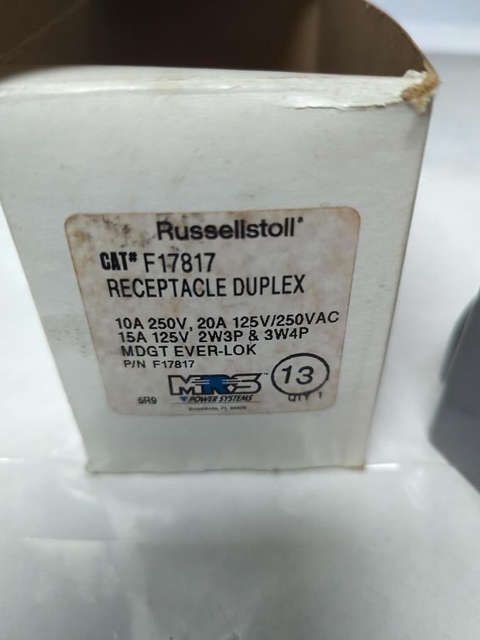 RUSSELLSTOLL,F17817,RECEPTACLE DUPLEX BOX NOS