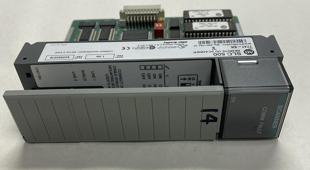 Used ALLEN BRADLEY,1747-SN,SER B REMOTE I/O SCANNER MODULE