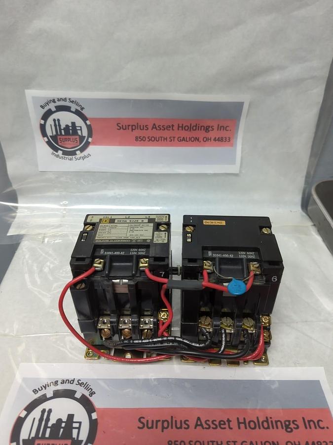 Used SQUARE D,836 SB94,REVERSING STARTER/CONTACTOR 600VAC SIZE 0 PRE-OWNED