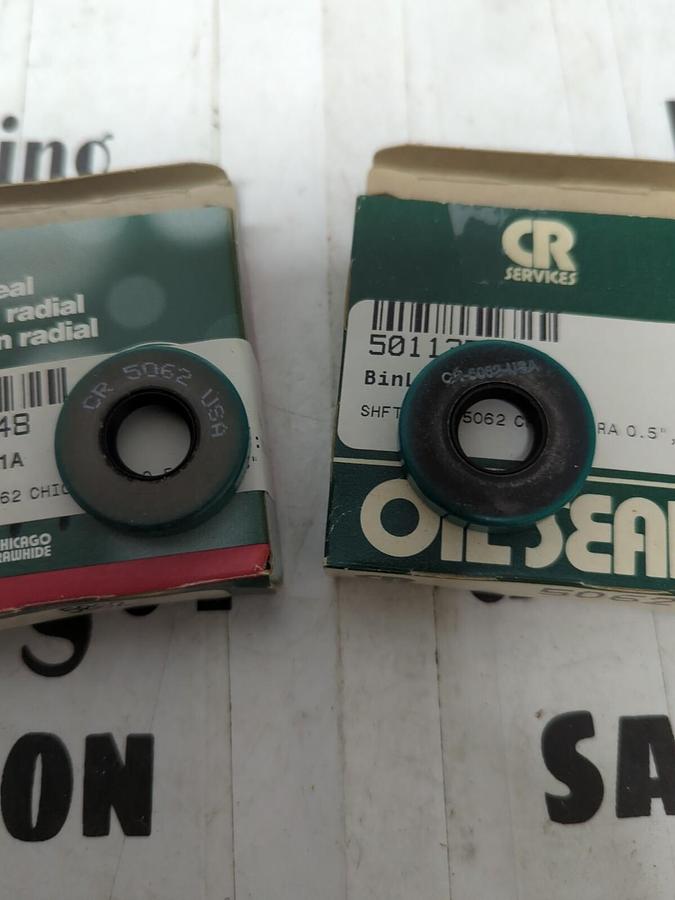 CHICAGO RAWHIDE,5062,OIL SEALS 0.5 IN X 1.128 IN LOT OF 2 NOS