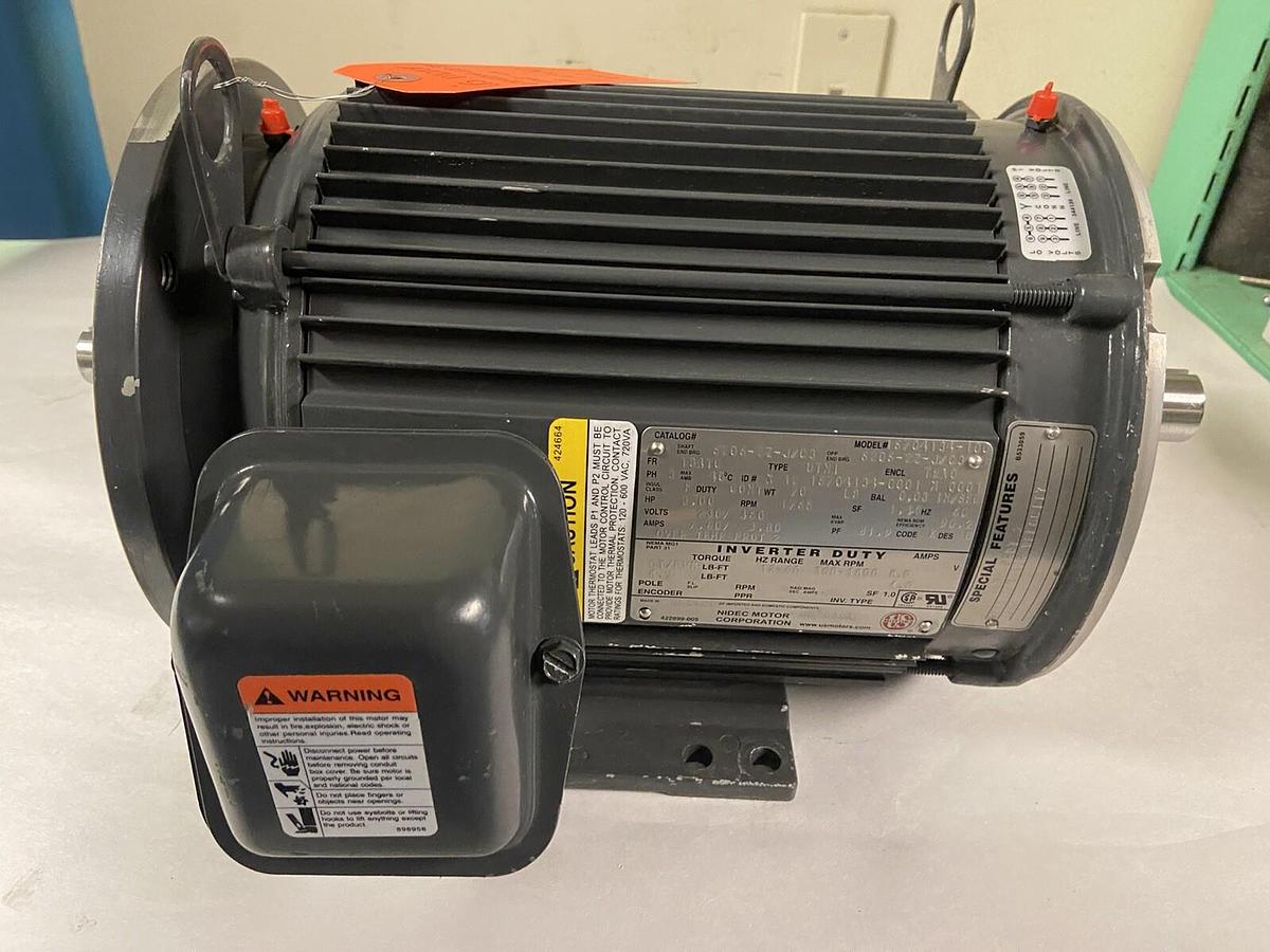 US Motors,16704134-100,3HP Inverter Duty Motor 1765RPM 230/460V Frame 184TC