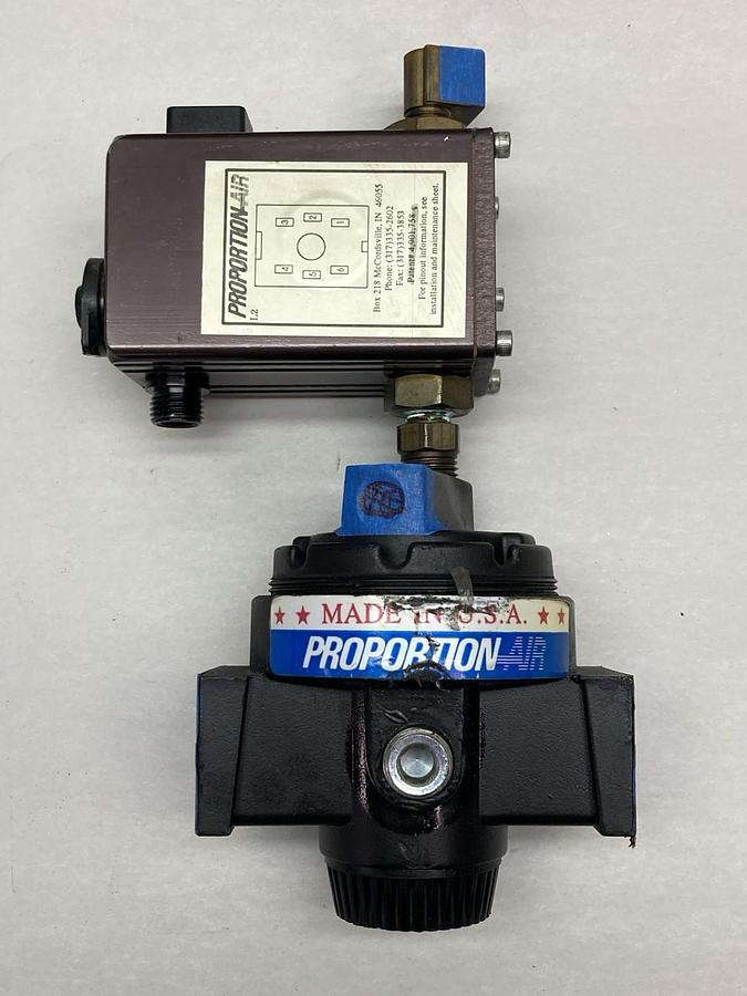 Used Proportion Air,PSR-4,Pressure Regulator w/Model PA117 Pneumatic Cylinder