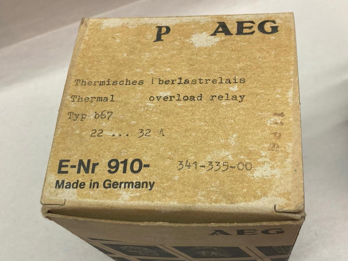 AEG Contactor,b 67 E-Nr 910-341-335-00,Contactor 600Vac
