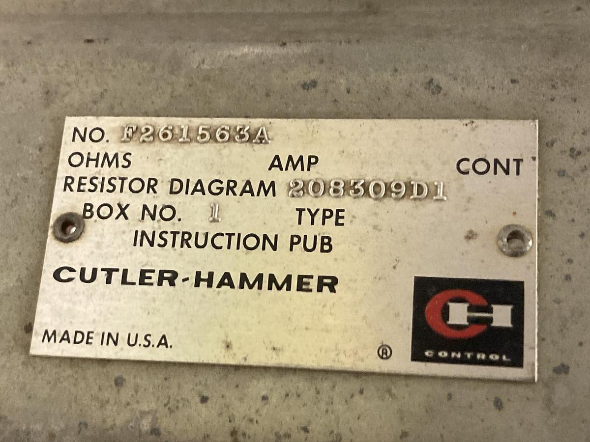 Used Cutler-Hammer,F261563A,Resistor Diagram