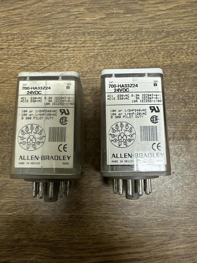 Used Allen Bradley,700-HA33Z24,Relay LOT of 2