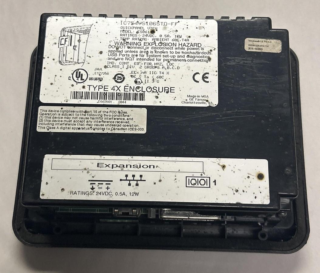 Used GE FANUC,IC754VS106STD-FF,QUICKPANEL VIEW OPERATOR INTERFACE