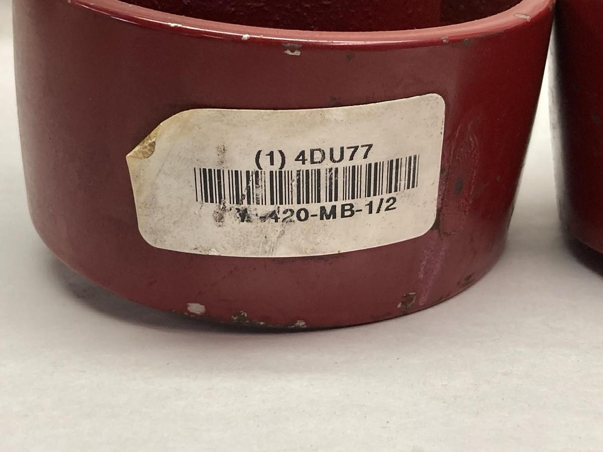 Used Iron Tread,4DU77 W-420-MB-1/2,Cast Iron Caster Wheel