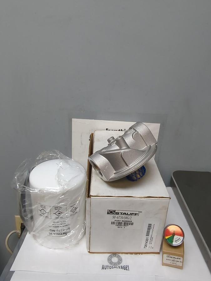 STAUFF,SF-6730-MG/2,HYDRAULIC FILTER ELEMENT WITH MOUNT & PRESSURE GAUGE NEW