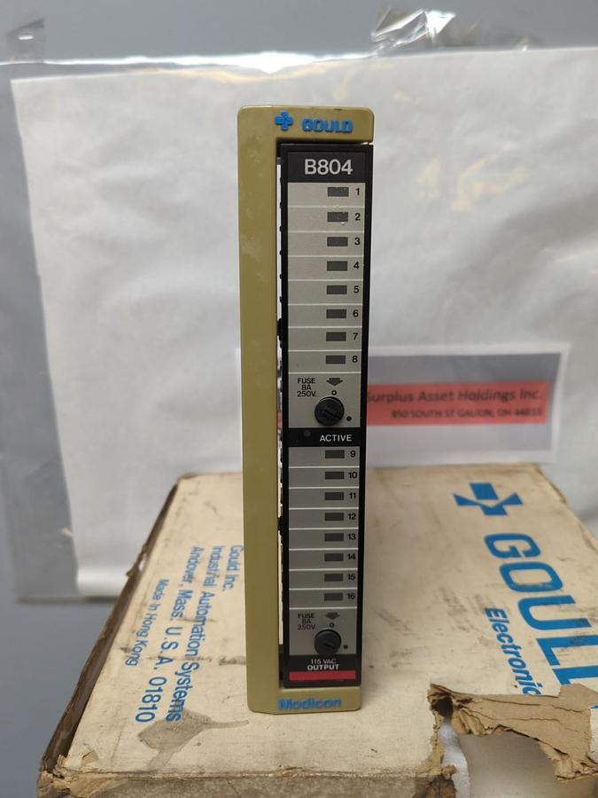 Used GOULD,AS-B804-016,OUTPUT MODULE 115V 16PT PRE-OWNED