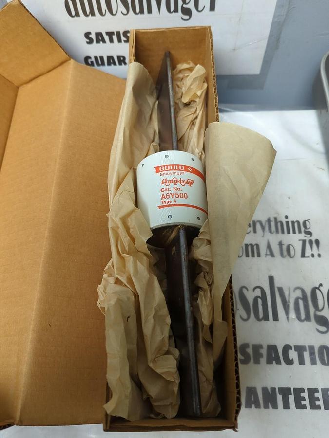 GOULD SHAWMUT,A6Y500-4,AMP-TRAP 500 AMP FUSE NOS