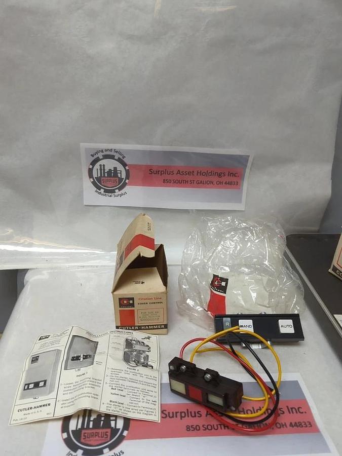CUTLER-HAMMER,C400KG12,COVER CONTROL KIT HEAD.AUTO 2-POS SELECTOR NOS