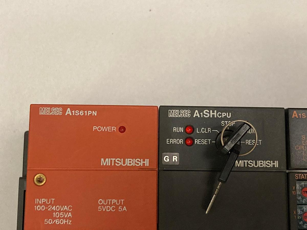 Used Mitsubishi,A1S61PN A1SHCPU A1SJ61BT11 A1SX42 A1SY42P,PLC Rack Assembly
