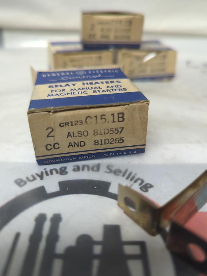 GENERAL ELECTRIC,CR123C15.1B,THERMAL OVERLOAD HEATER ELEMENT LOT OF 8 NOS