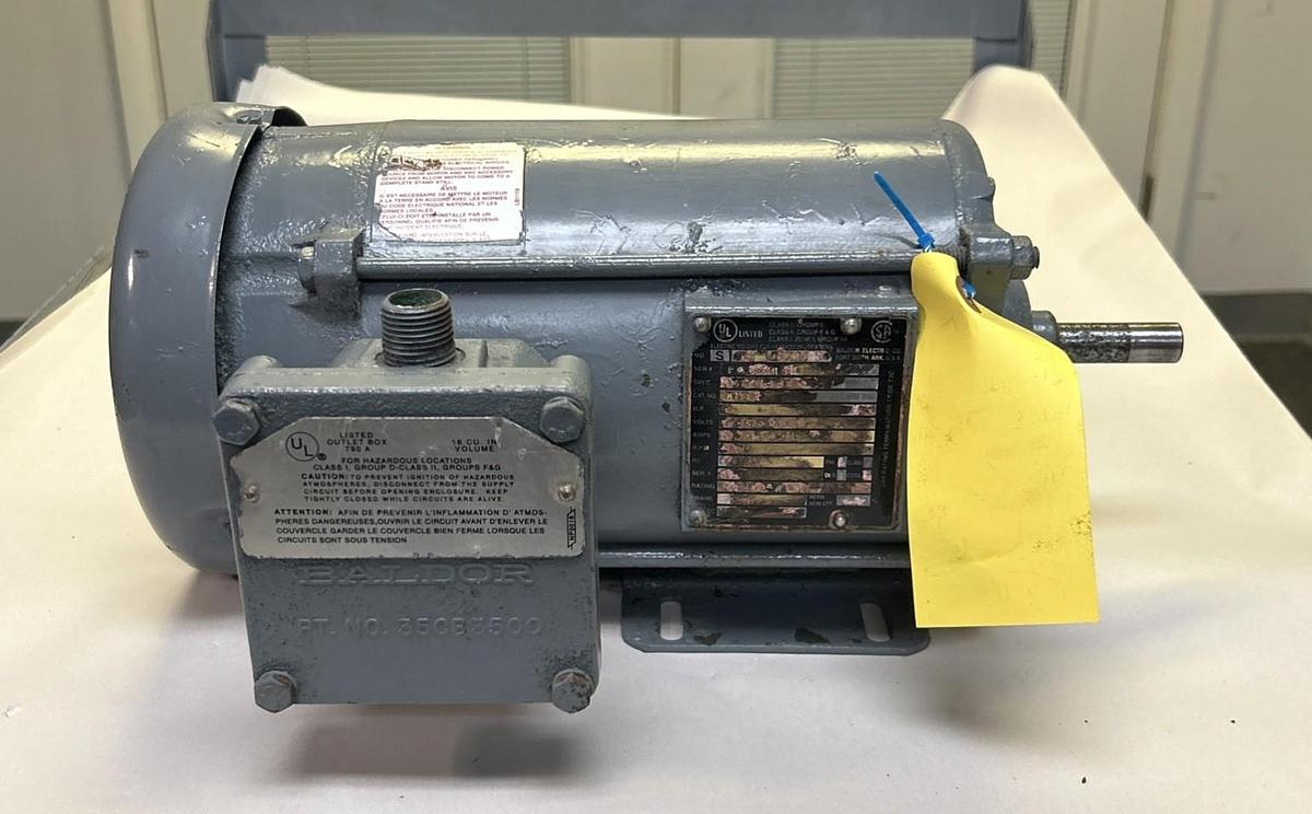 Used BALDOR,M7037,AC MOTOR 2HP 208-230/460V 1725RPM 3PH 56 FRAME