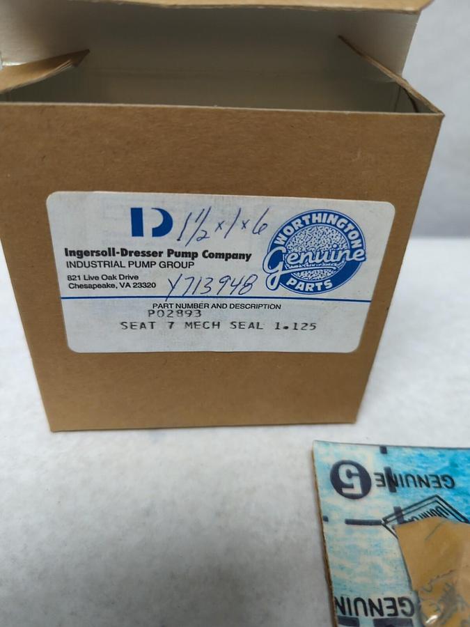 INGERSOLL-DRESSER,P02893,SEAT 7 MECHANICAL SEAL 1.25 NOS