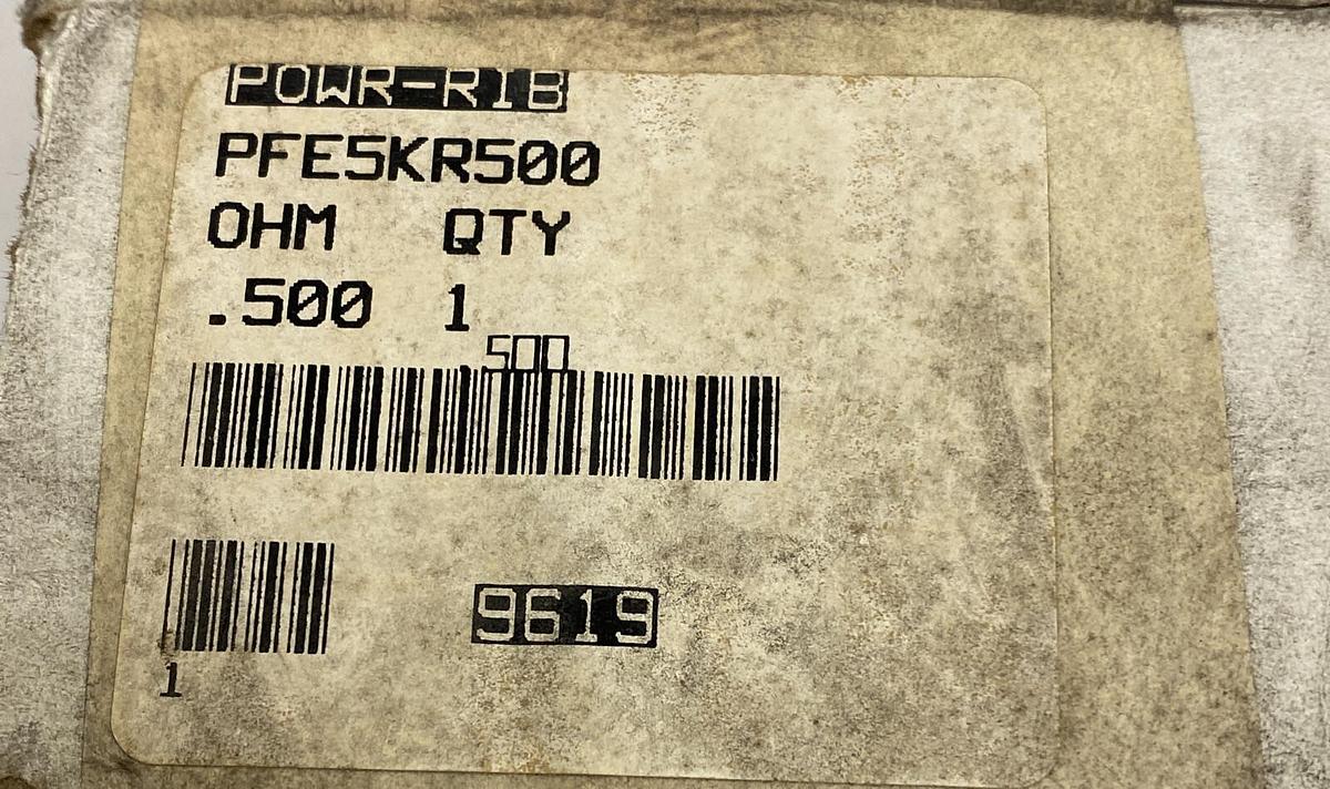 Ohmite,PFE5KR500,Wire wound Power Resistor 0.5 Ohms NOS