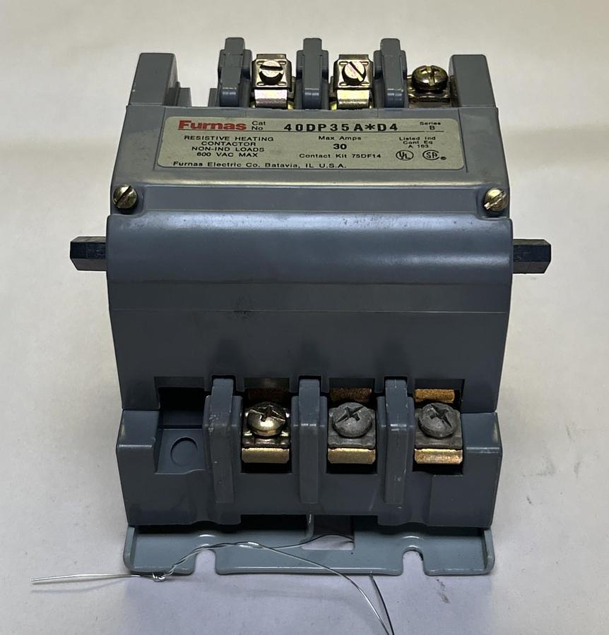 FURNAS,40DP35A*D4,RESISTIVE HEATING CONTACTOR 30A 600V NOS