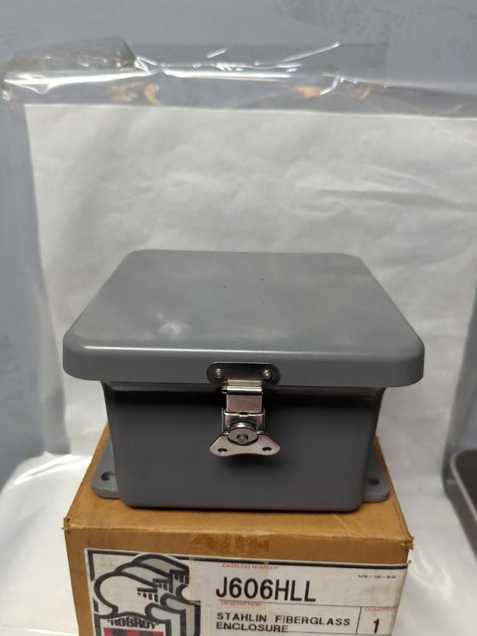 ROBROY,J606HLL,STAHLIN FIBERGLASS ELECTRICAL ENCLOSURE NOS