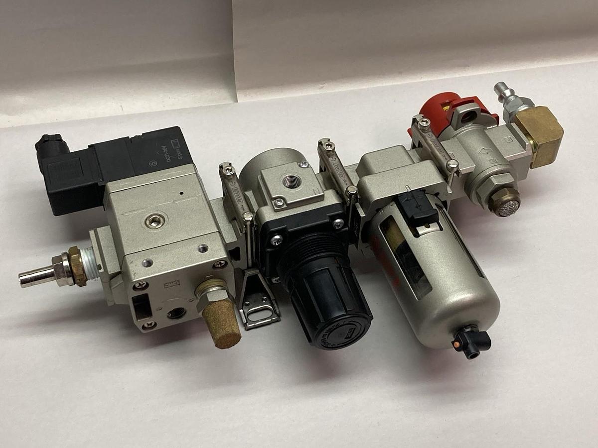 Used SMC,AF30-N03-Z & NAV3000-N03-5DZ,Pneumatic Valve Assembly