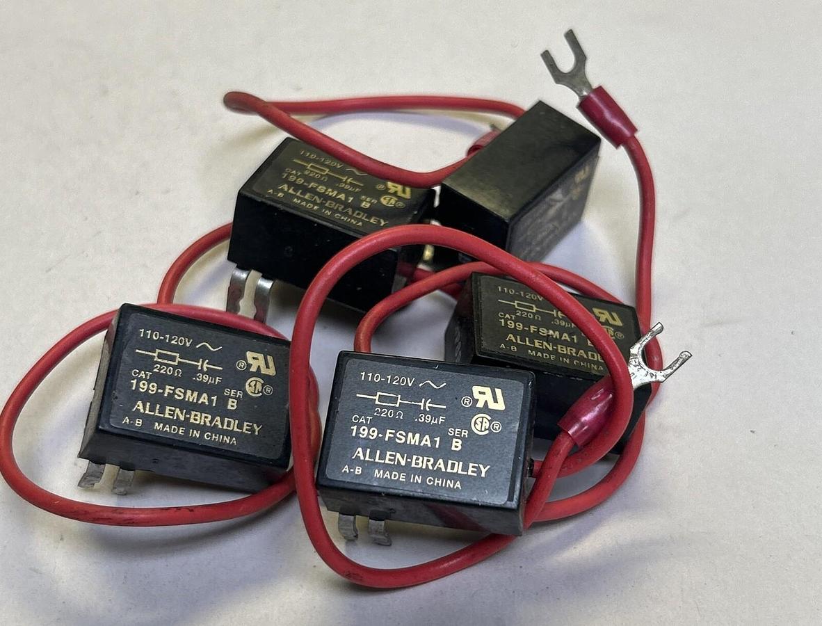 Used ALLEN BRADLEY,199-FSMA1,SURGE SUPPRESSOR LOT OF 5