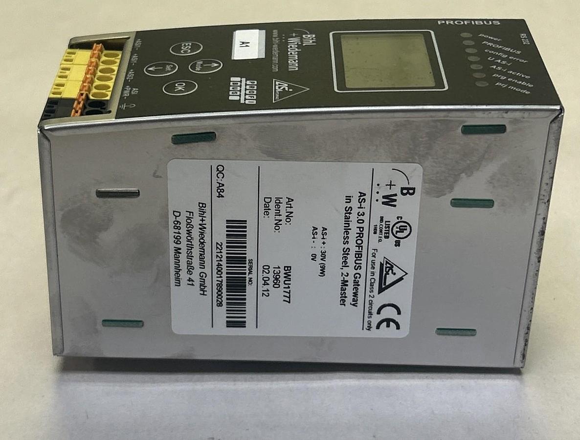 Used BIHL & WIEDEMANN,BWU1777,PROFIBIS GATEWAY