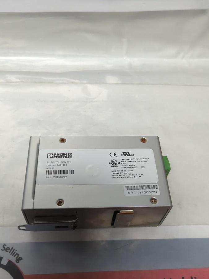 Used PHOENIX CONTACT,2891929,FL SWITCH SFN8TX EHTERNET SWITCH PRE-OWNED