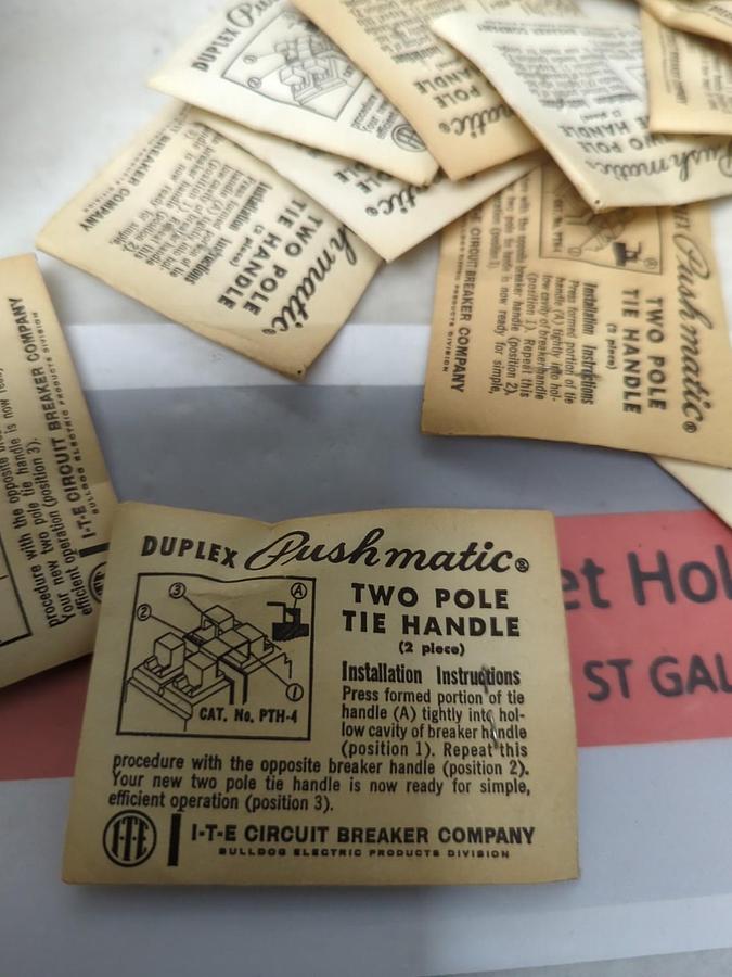 I.T.E.,PTH-4,TWO POLE TIE HANDLE LOT OF 17 NOS