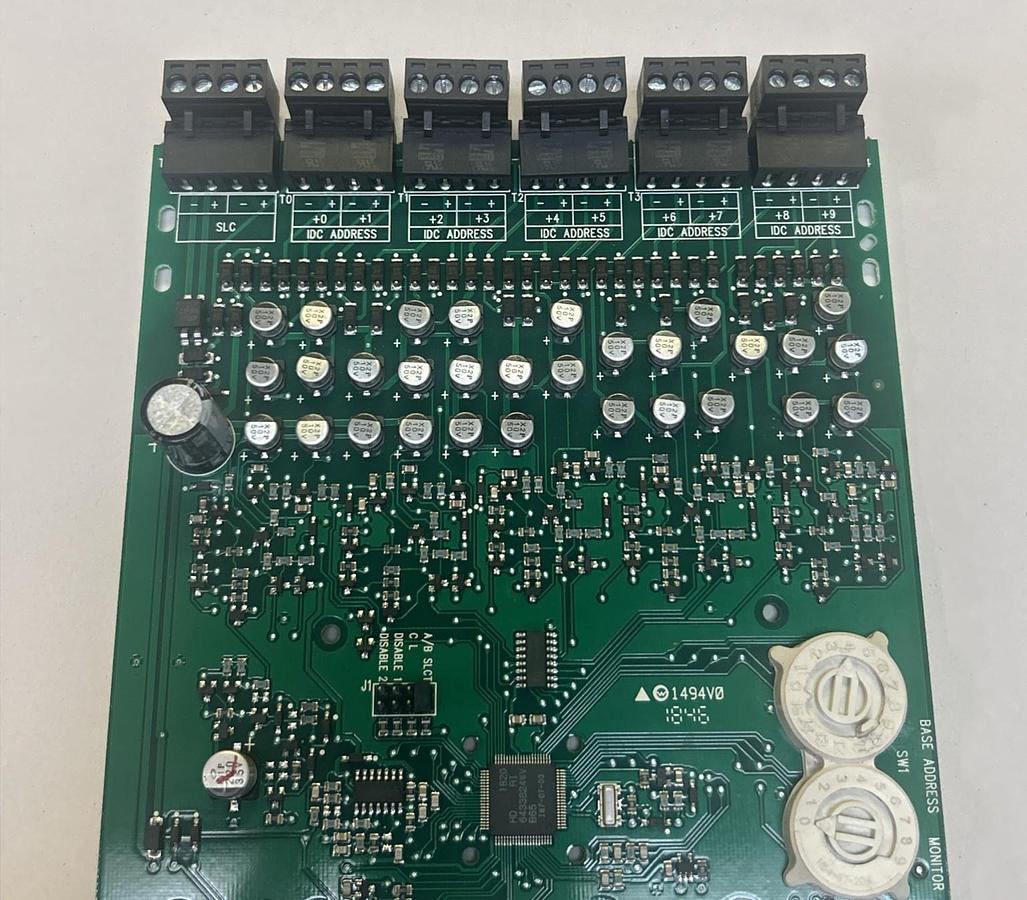 Used NOTIFIER,XP10-M,ADDRESSABLE FIRE ALARM MONITOR BOARD