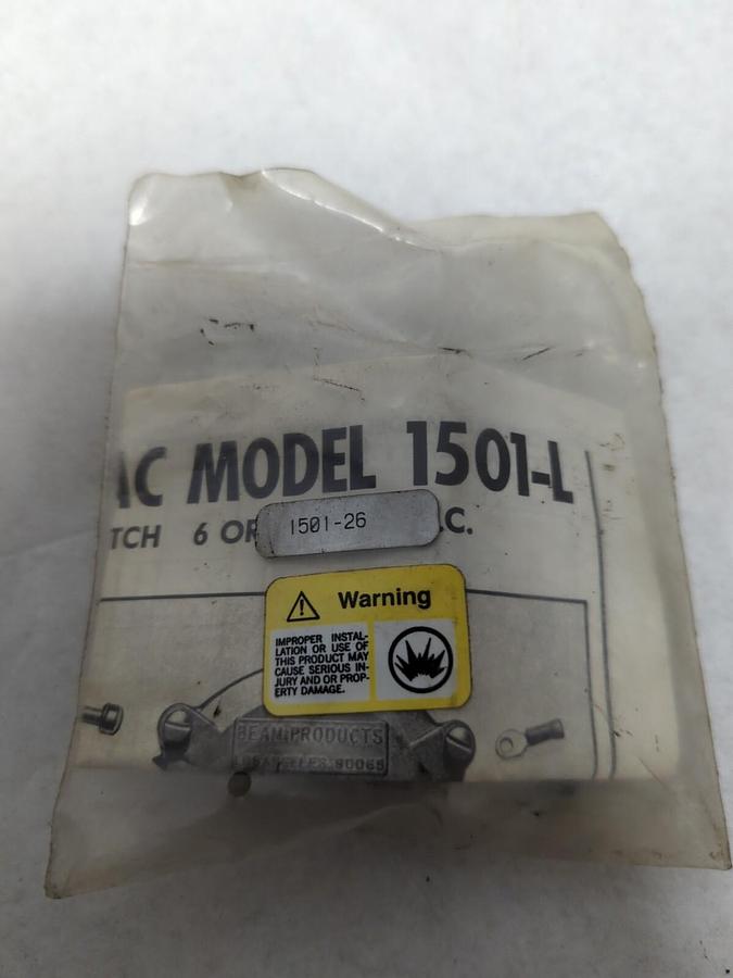 BEAM,1501-26,REPAIR KIT FOR VACUUM SAFTEY SWITCH 60112V