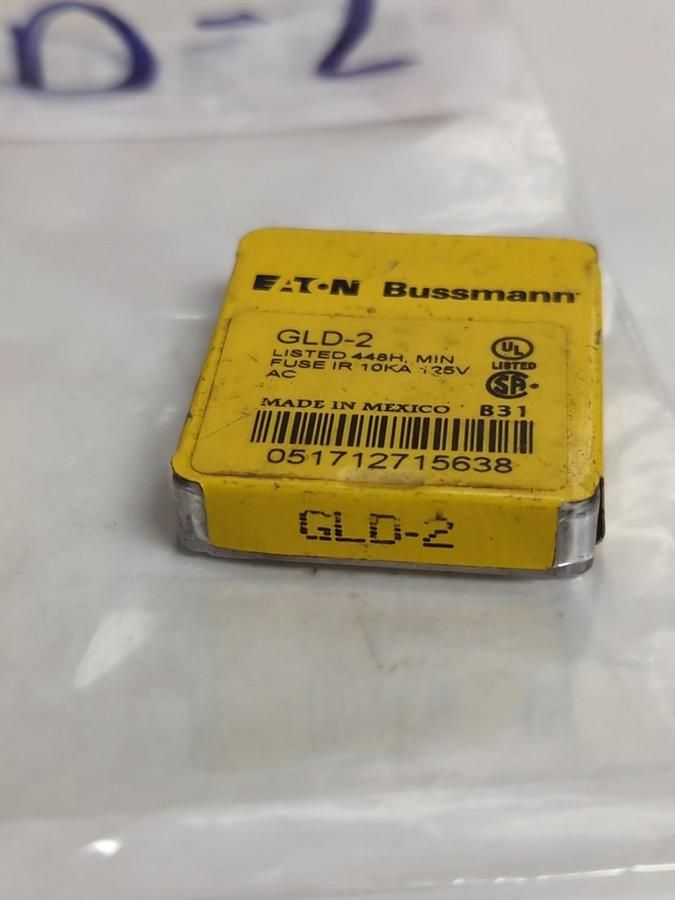 COOPER BUSSMANN,GLD-2,2 AMP FUSE LOT OF 10 NOS