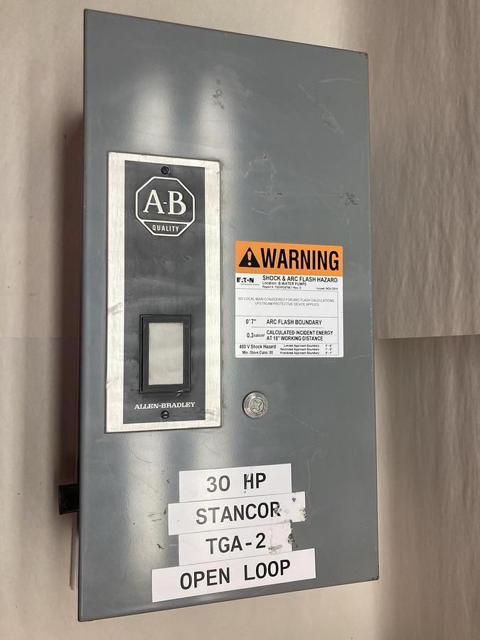 Used Allen Bradley,509-DOD,Contacter Starter Starter Enclosure Size 3 Type 12 Ser A