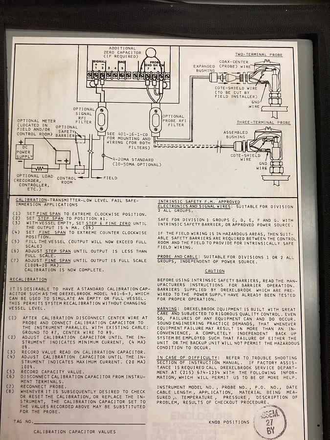 Used Drexelbrook,408-6200,Enclosure Box For Level Transmitters 408-800