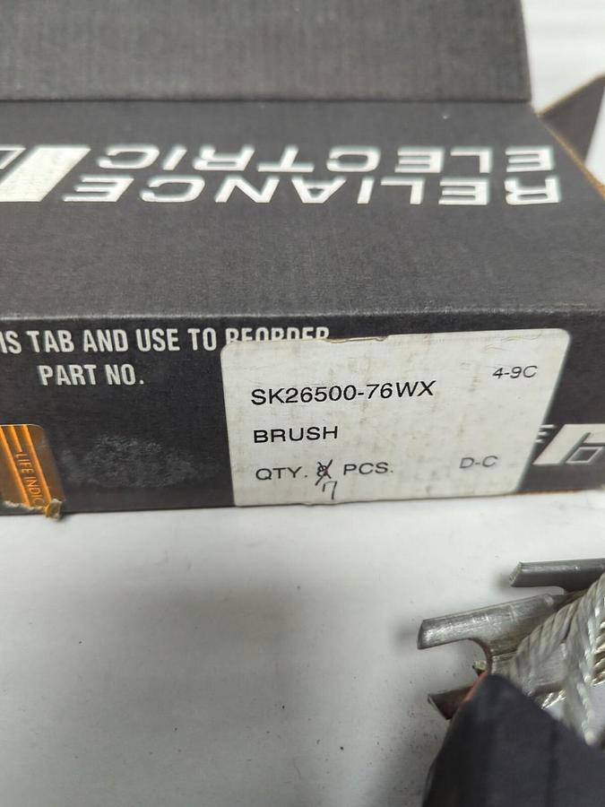 RELIANCE ELECTRIC,SK26500-76WX,CARBON MOTOR BRUSHES BOX OF 7 PIECES NOS