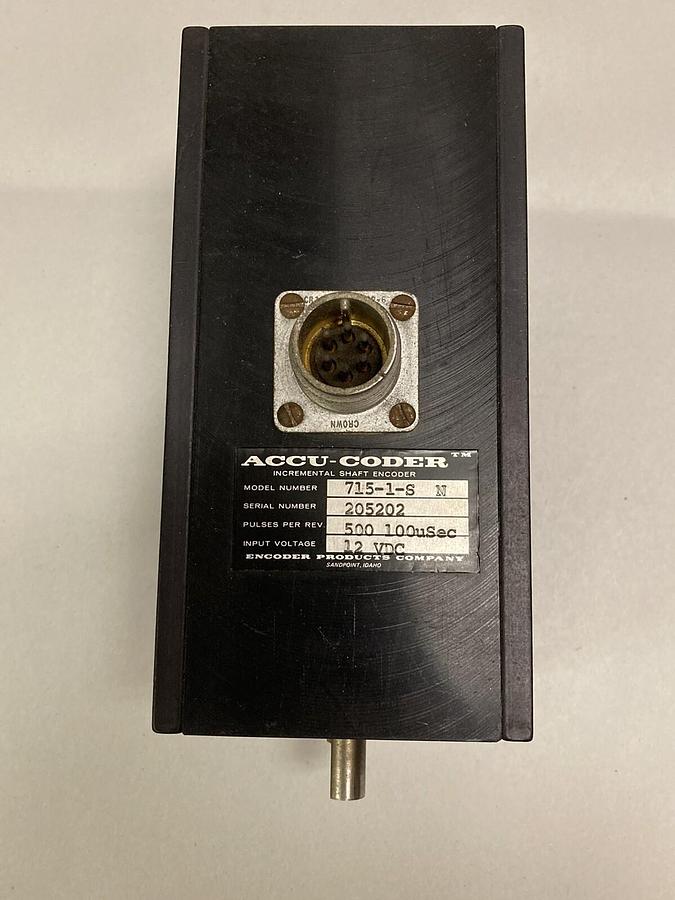 Used Accu-Coder,715-1-S N,Encoder 500 Pulses Per Rev
