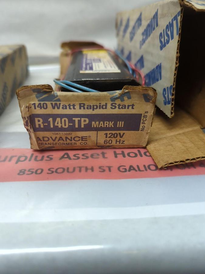 ADVANCE,R-140-TP,RAPID START BALLAST 140 WATT LOT OF 2 NOS