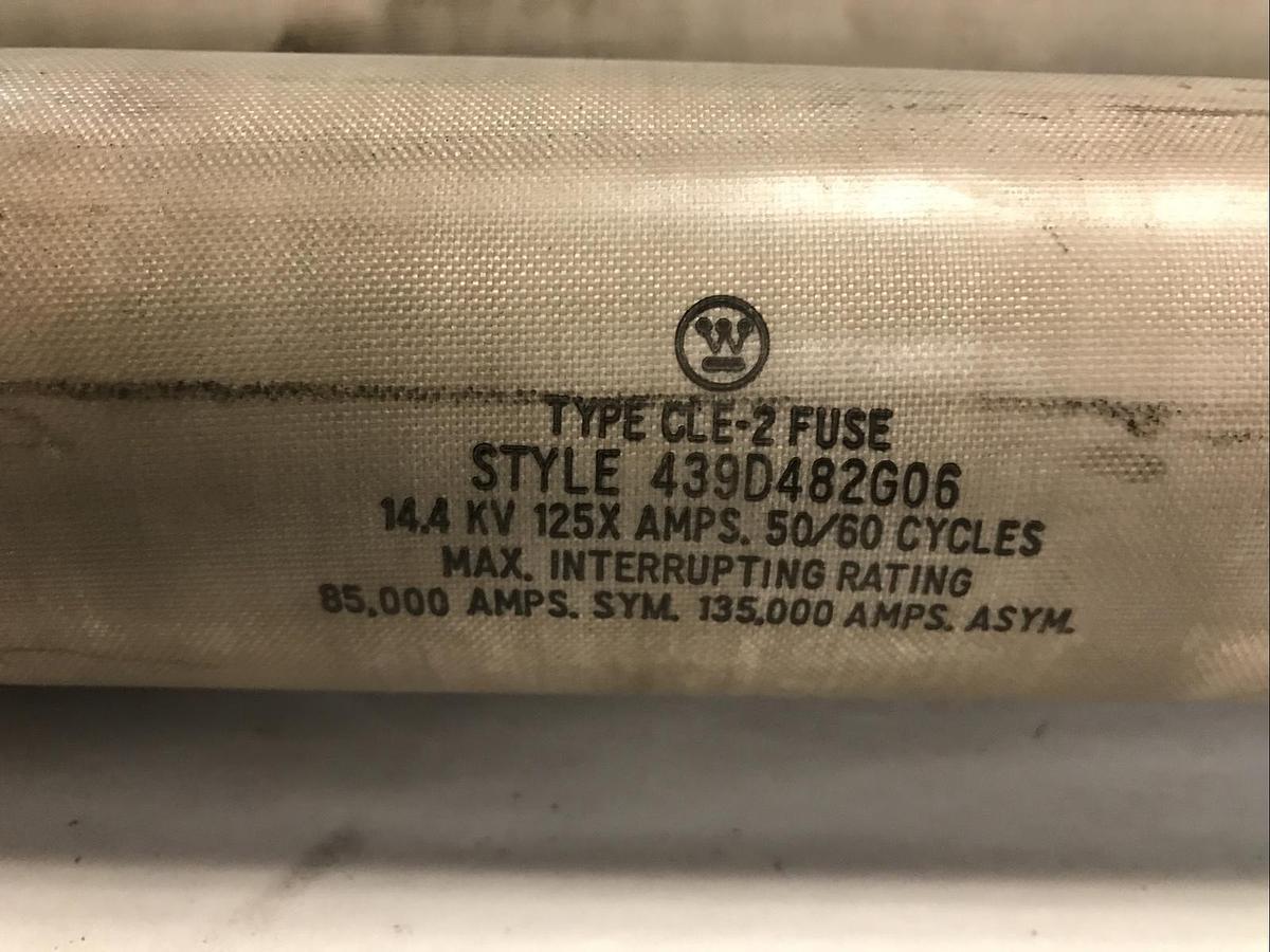 Westinghouse,439D482G06,Type CLE-2 Fuse14.4KV 125Amps