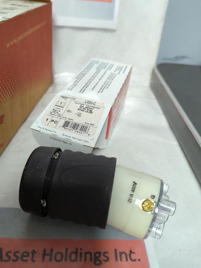 PASS & SEYMOUR,L820-C,TURNLOK CONNECTOR NEMA L8-20R 20A 480VAC LOT OF 10 NOS
