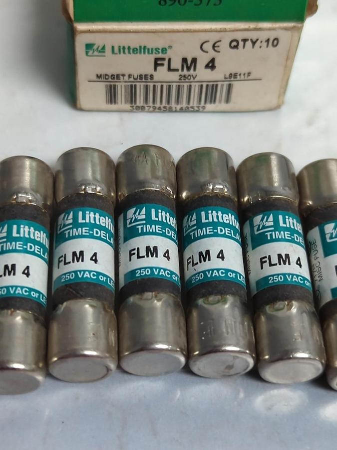 LITTELFUSE,FLM4,TIME DELAY FUSES 4 AMP BOX OF 10 NOS