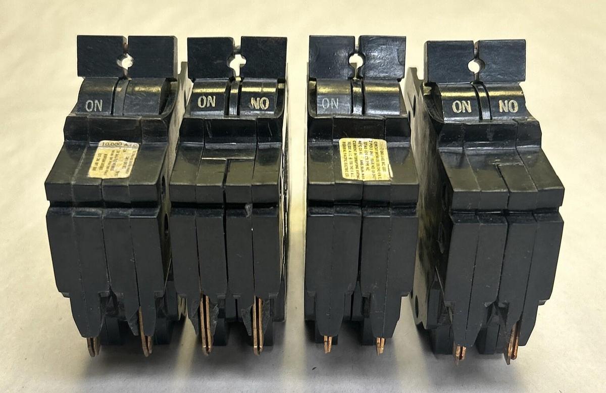 Used FEDERAL PACIFIC,NC240,CIRCUIT BREAKER 40A 120/240V 2P LOT OF 4