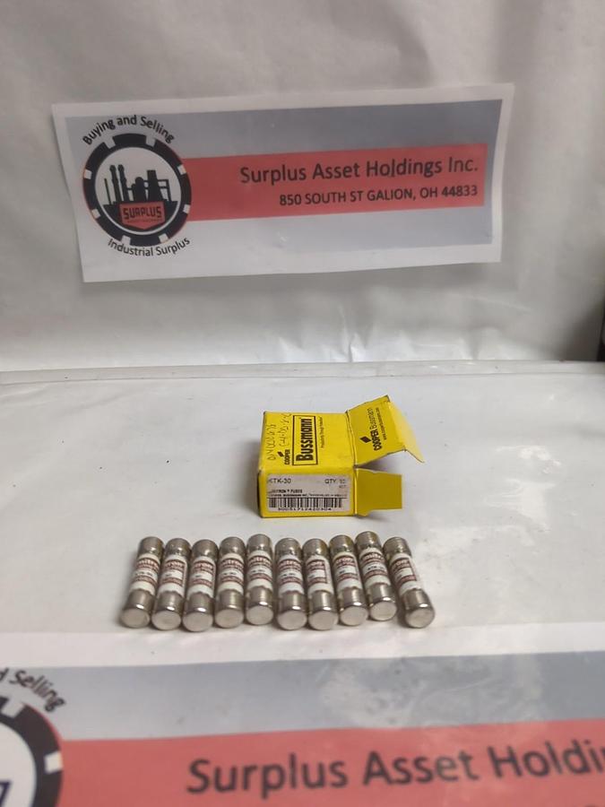 COOPER BUSSMANN,KTK-30,LIMITRON 30 AMP FUSES BOX OF 10 NOS