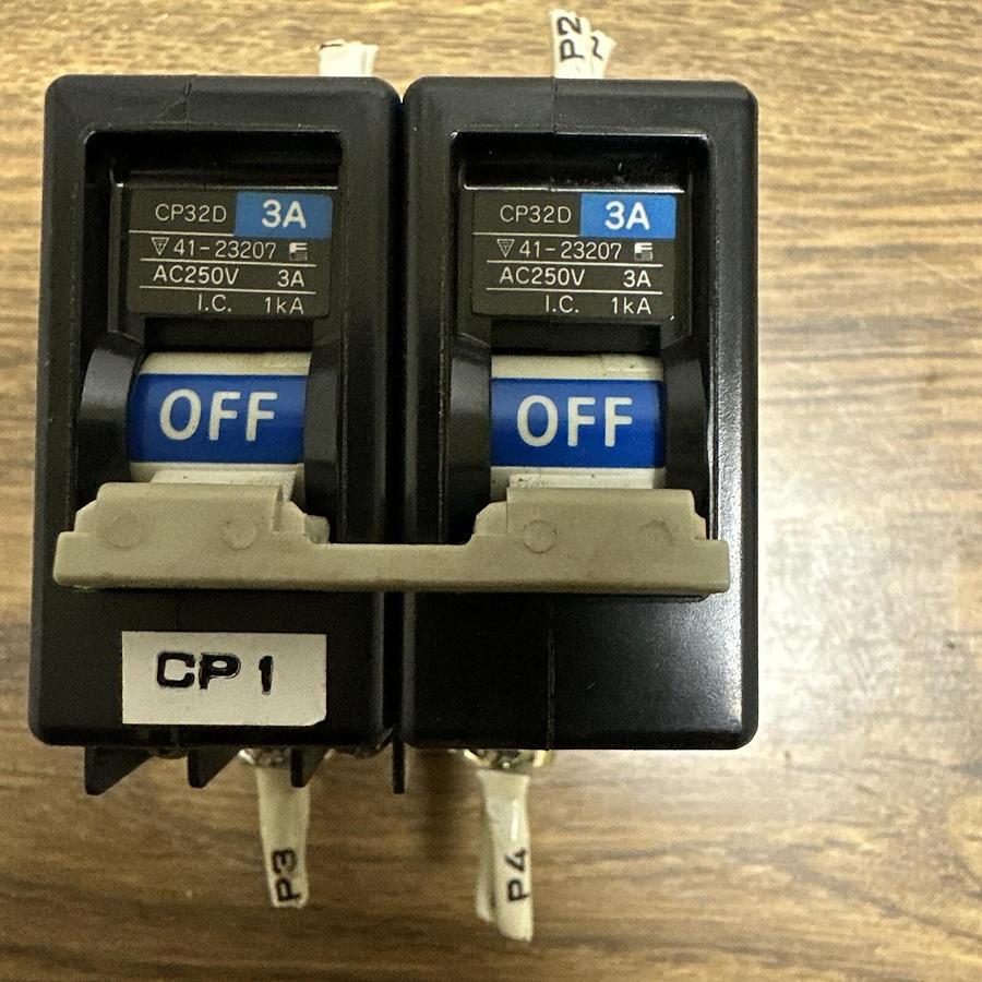 Used Fuji,CP32D,Miniature Circuit Breaker 2p 3A