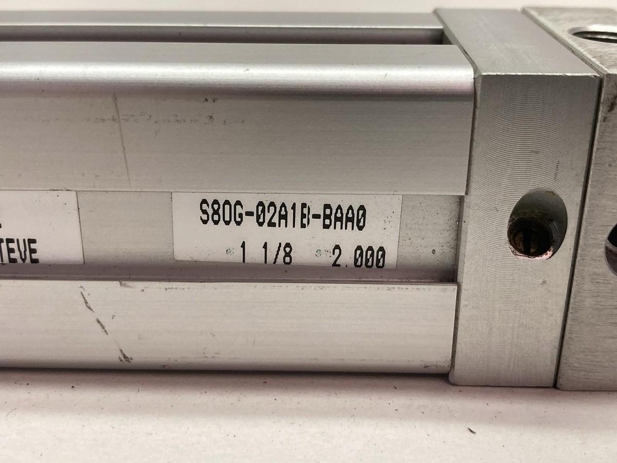 Used Numatics,S80G-02A1B-BAA0,Cylinder Actuator 1-1/8 2.000
