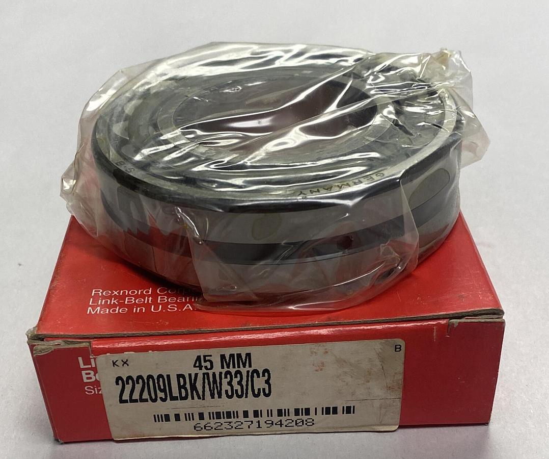 Link-Belt,22209LBK/W33/C3,Roller Bearing NOS