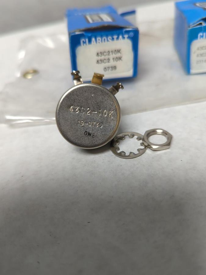 CLAROSTAT,43C210K,POTENIOMETER LOT OF 2 NOS