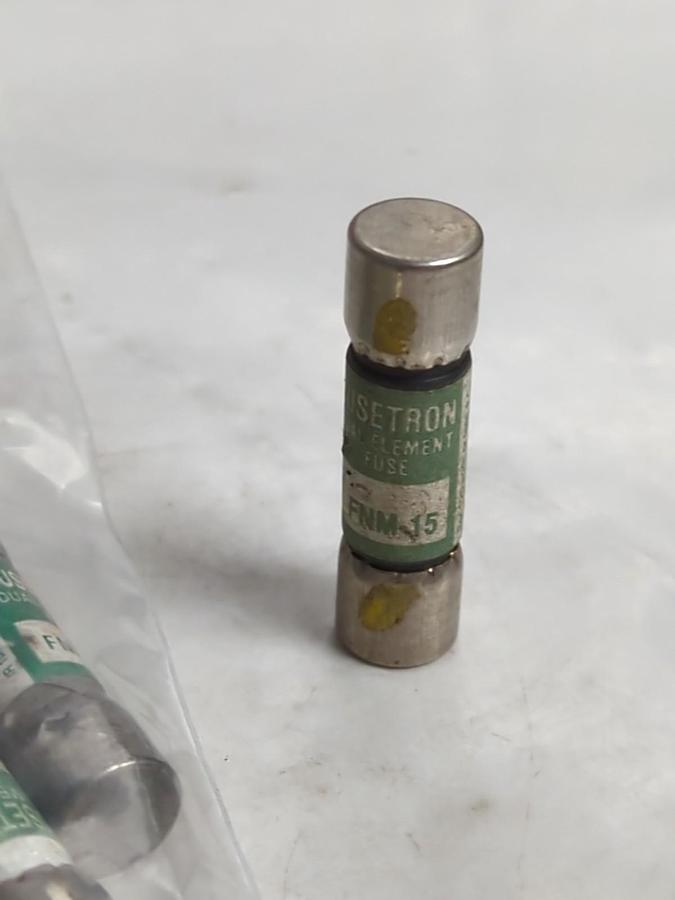 Used COOPER BUSSMANN,FNM-15,FUSETRON 15 AMP FUSE LOT OF 11 PRE-OWNED