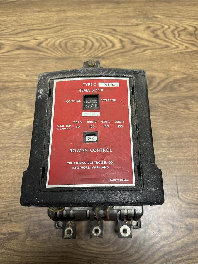 Used Rowan Control,DSI 43,Nema Size 4 Type-D